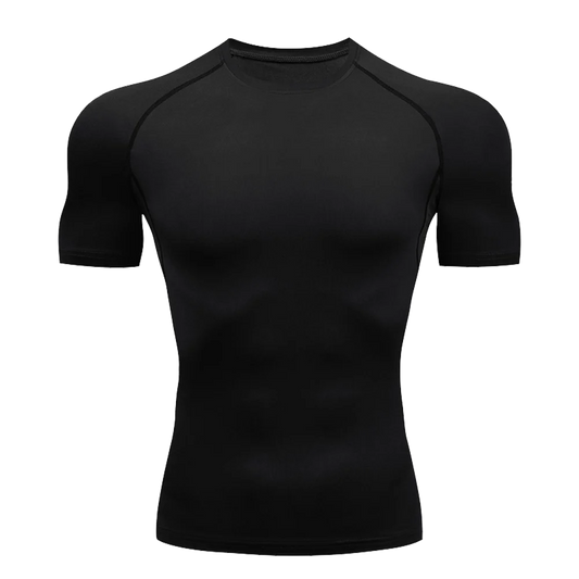 Camiseta de Manga Corta de Color Liso para Hombre, Camiseta de Compresión de Secado Rápido y Transpirable, Traje de Entrenamiento, Ropa de Fitness, Rashguard para Jiu-Jitsu, Prenda Superior para Gimnasio y Deporte