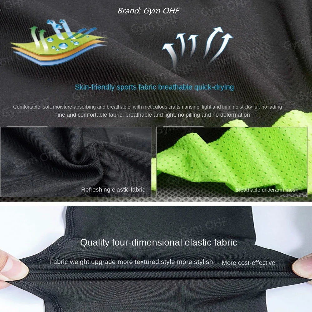 Camiseta de Manga Corta de Color Liso para Hombre, Camiseta de Compresión de Secado Rápido y Transpirable, Traje de Entrenamiento, Ropa de Fitness, Rashguard para Jiu-Jitsu, Prenda Superior para Gimnasio y Deporte
