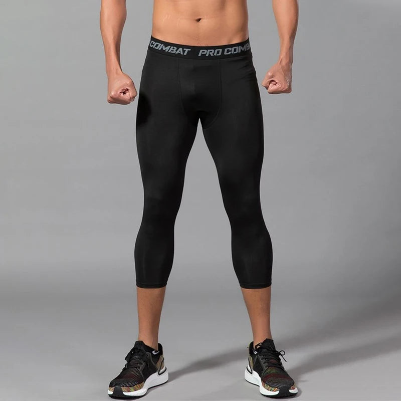 Pantalones de Compresión y Mallas para Hombre, Leggings Frescos y de Secado Rápido, Capa Base Deportiva, Mallas para Correr, Pantalones Cortos Deportivos para Entrenamiento Activo