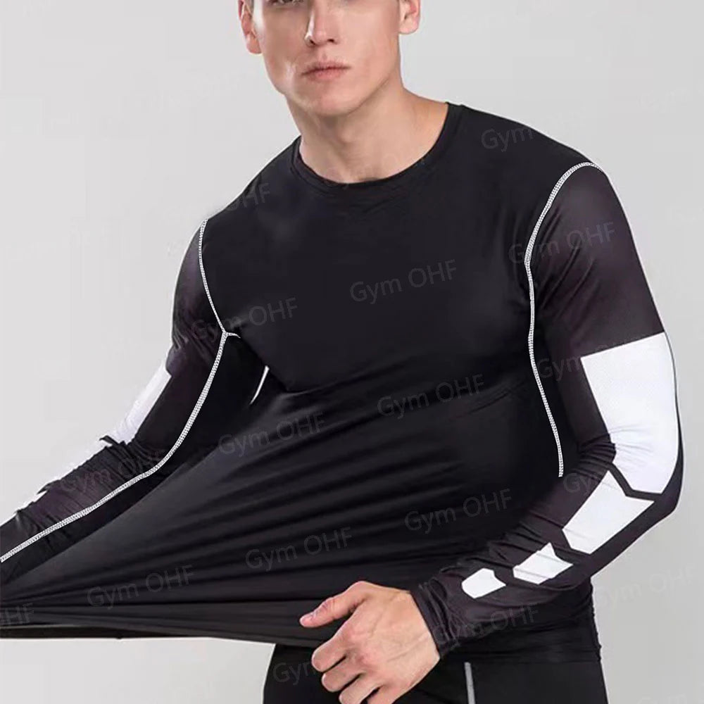 Camiseta de Manga Corta de Color Liso para Hombre, Camiseta de Compresión de Secado Rápido y Transpirable, Traje de Entrenamiento, Ropa de Fitness, Rashguard para Jiu-Jitsu, Prenda Superior para Gimnasio y Deporte