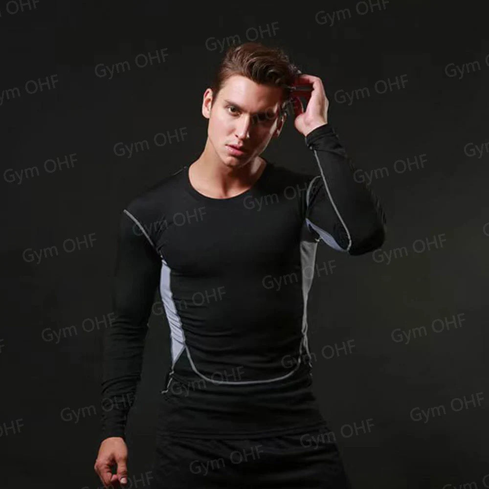 Camiseta de Manga Corta de Color Liso para Hombre, Camiseta de Compresión de Secado Rápido y Transpirable, Traje de Entrenamiento, Ropa de Fitness, Rashguard para Jiu-Jitsu, Prenda Superior para Gimnasio y Deporte