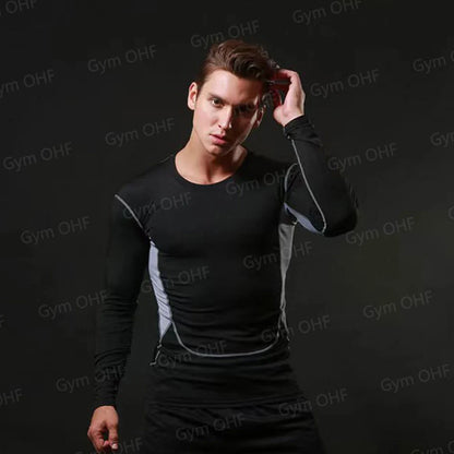 Camiseta de Manga Corta de Color Liso para Hombre, Camiseta de Compresión de Secado Rápido y Transpirable, Traje de Entrenamiento, Ropa de Fitness, Rashguard para Jiu-Jitsu, Prenda Superior para Gimnasio y Deporte