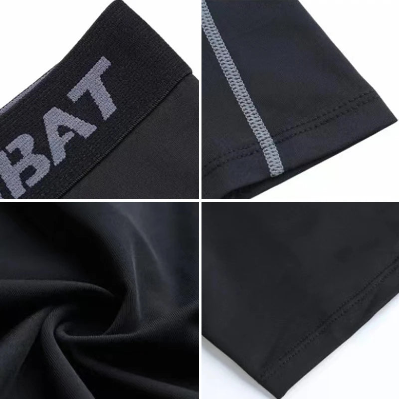 Pantalones de Compresión y Mallas para Hombre, Leggings Frescos y de Secado Rápido, Capa Base Deportiva, Mallas para Correr, Pantalones Cortos Deportivos para Entrenamiento Activo