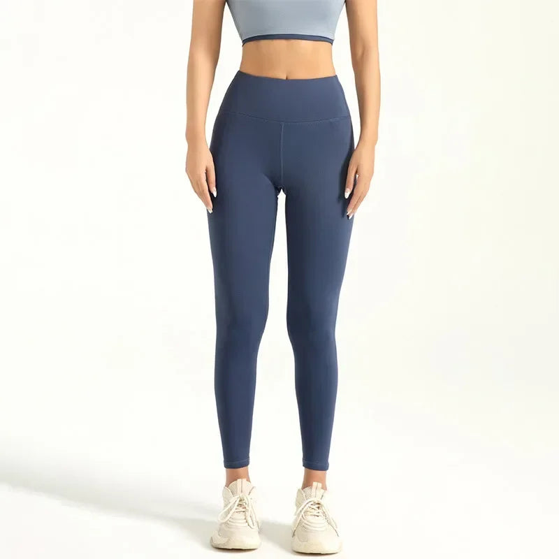 Pantalones de Nueve Cuartos (Tobilleros) y Leggings para Mujer, Pantalones Deportivos de Yoga de Cintura Alta y Color Liso, Leggings de Alta Elasticidad, Pantalones para Correr y Fitness Talla 3XL