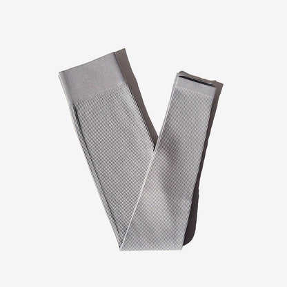 Nuevos Pantalones de Yoga Sin Costuras Acanalados (Ribbed), Leggings de Cintura Alta para Gimnasio, Leggings Deportivos de Fitness para Mujer, Mallas para Correr con Control de Abdomen