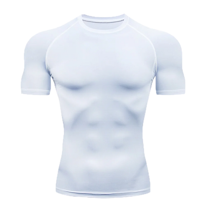 Camiseta de Manga Corta de Color Liso para Hombre, Camiseta de Compresión de Secado Rápido y Transpirable, Traje de Entrenamiento, Ropa de Fitness, Rashguard para Jiu-Jitsu, Prenda Superior para Gimnasio y Deporte