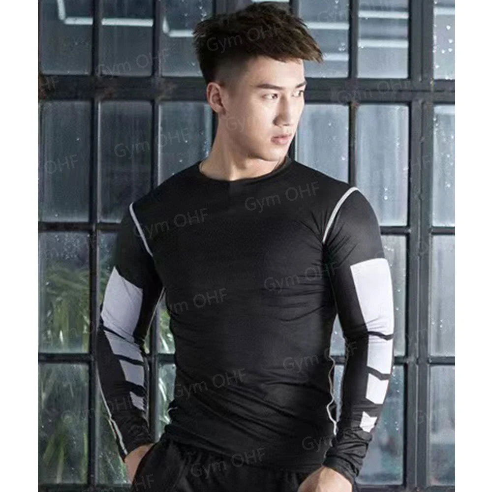 Camiseta de Manga Corta de Color Liso para Hombre, Camiseta de Compresión de Secado Rápido y Transpirable, Traje de Entrenamiento, Ropa de Fitness, Rashguard para Jiu-Jitsu, Prenda Superior para Gimnasio y Deporte