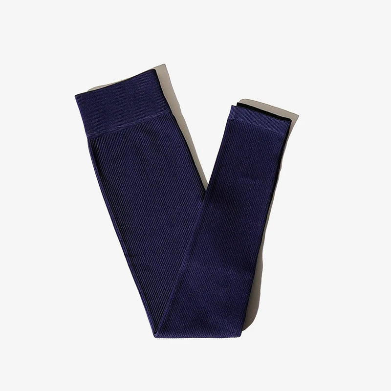 Nuevos Pantalones de Yoga Sin Costuras Acanalados (Ribbed), Leggings de Cintura Alta para Gimnasio, Leggings Deportivos de Fitness para Mujer, Mallas para Correr con Control de Abdomen
