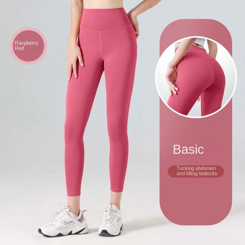 Pantalones de Nueve Cuartos (Tobilleros) y Leggings para Mujer, Pantalones Deportivos de Yoga de Cintura Alta y Color Liso, Leggings de Alta Elasticidad, Pantalones para Correr y Fitness Talla 3XL