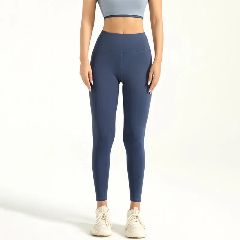 Pantalones de Nueve Cuartos (Tobilleros) y Leggings para Mujer, Pantalones Deportivos de Yoga de Cintura Alta y Color Liso, Leggings de Alta Elasticidad, Pantalones para Correr y Fitness Talla 3XL