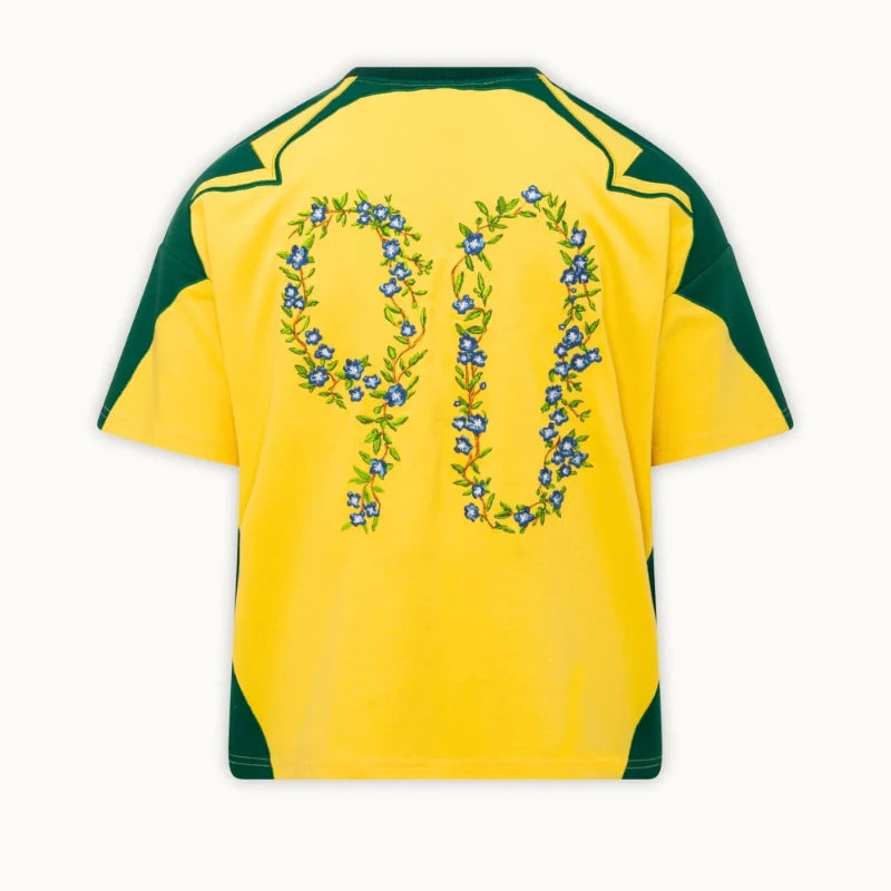 Mens T Shirt Brazil Flag Soccer Jersey Harajuku Unisex Oversized O Neck Short Sleeve Yellow Green Casual Streetwear Fashion New