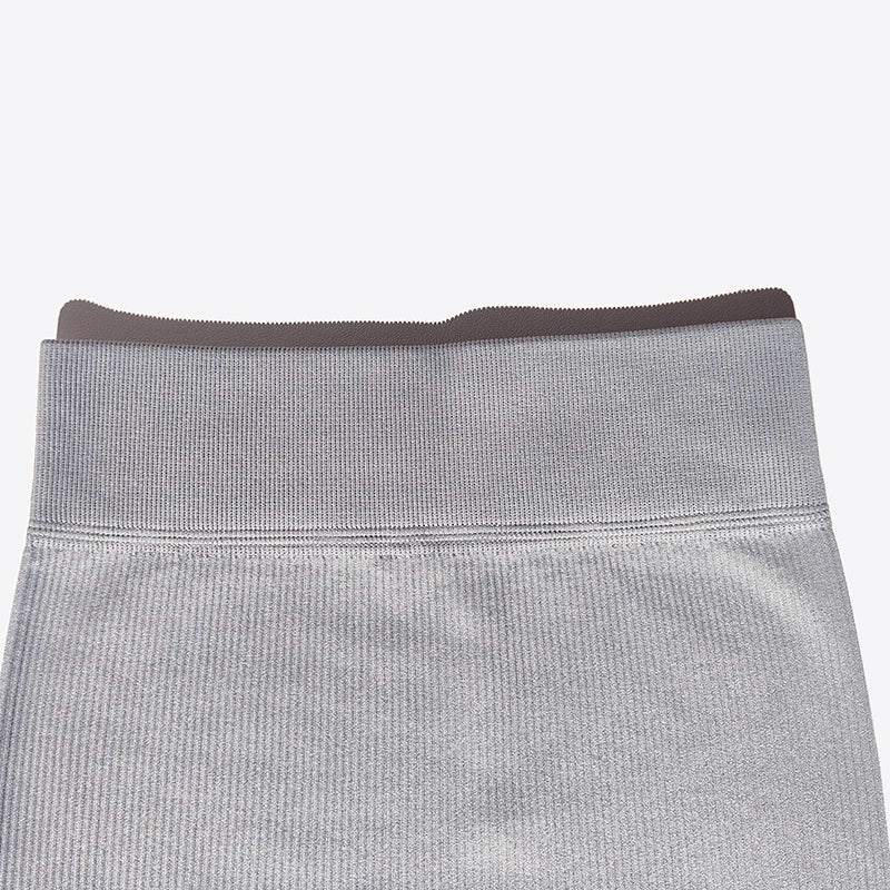 Nuevos Pantalones de Yoga Sin Costuras Acanalados (Ribbed), Leggings de Cintura Alta para Gimnasio, Leggings Deportivos de Fitness para Mujer, Mallas para Correr con Control de Abdomen