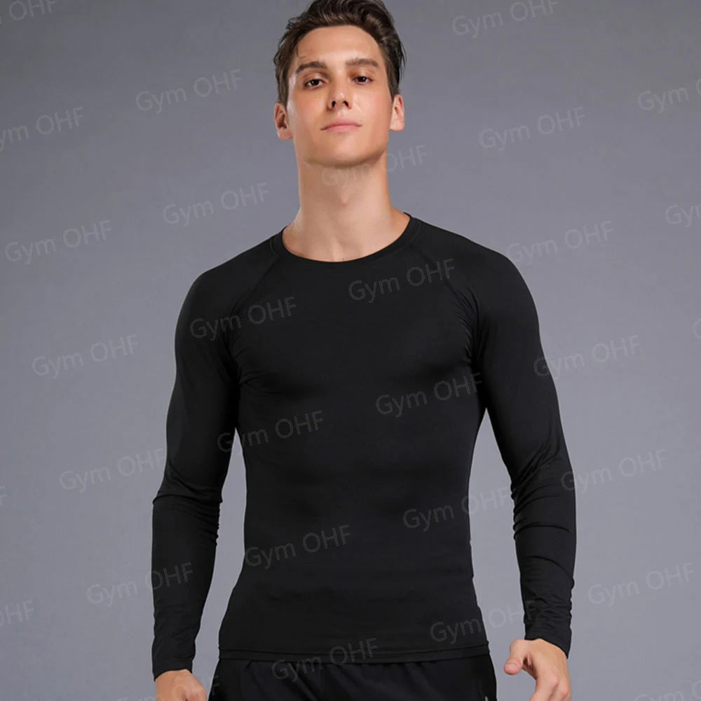 Camiseta de Manga Corta de Color Liso para Hombre, Camiseta de Compresión de Secado Rápido y Transpirable, Traje de Entrenamiento, Ropa de Fitness, Rashguard para Jiu-Jitsu, Prenda Superior para Gimnasio y Deporte