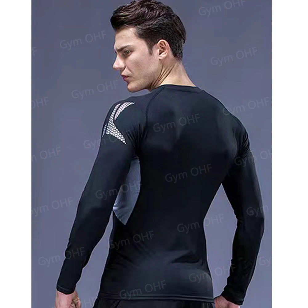 Camiseta de Manga Corta de Color Liso para Hombre, Camiseta de Compresión de Secado Rápido y Transpirable, Traje de Entrenamiento, Ropa de Fitness, Rashguard para Jiu-Jitsu, Prenda Superior para Gimnasio y Deporte