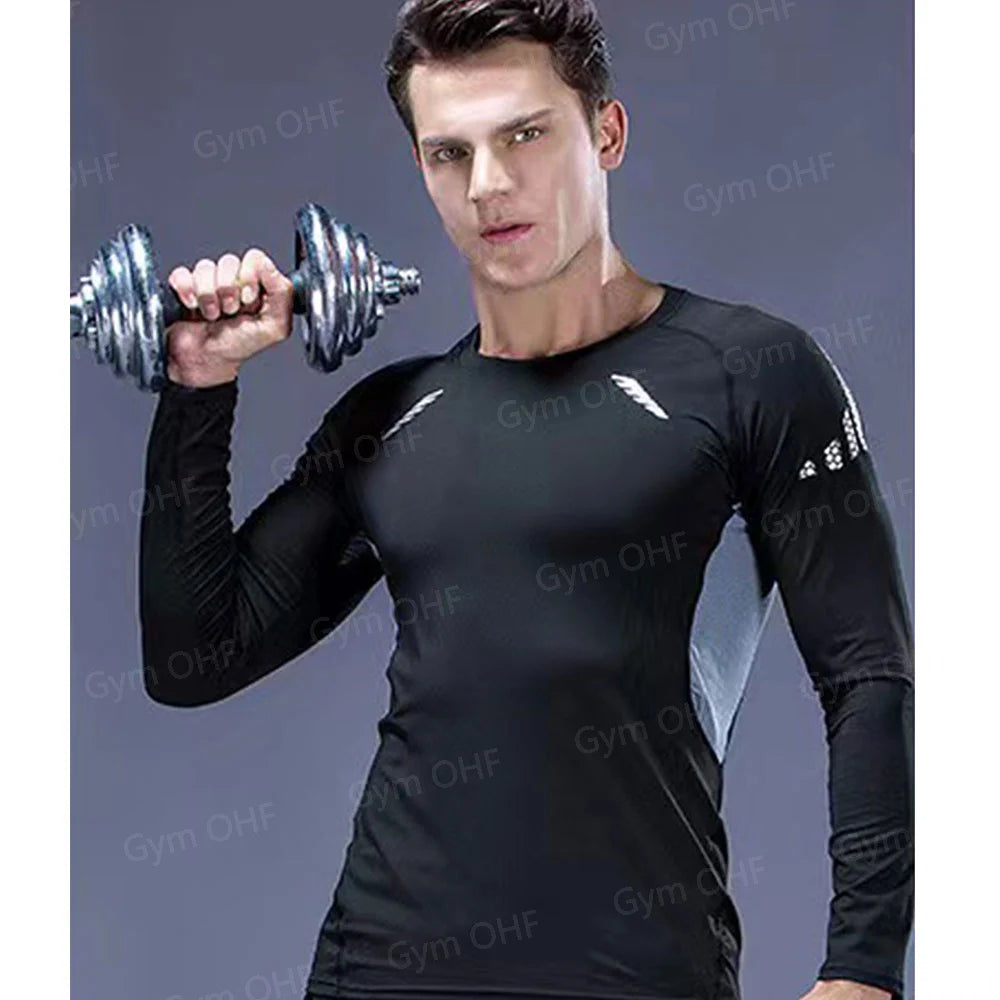 Camiseta de Manga Corta de Color Liso para Hombre, Camiseta de Compresión de Secado Rápido y Transpirable, Traje de Entrenamiento, Ropa de Fitness, Rashguard para Jiu-Jitsu, Prenda Superior para Gimnasio y Deporte