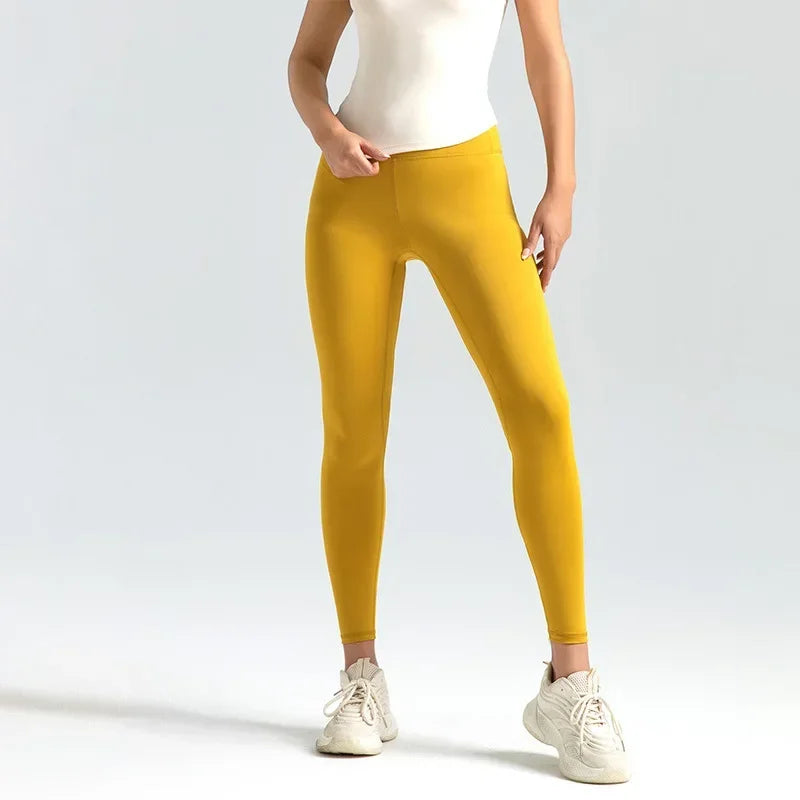 Pantalones de Nueve Cuartos (Tobilleros) y Leggings para Mujer, Pantalones Deportivos de Yoga de Cintura Alta y Color Liso, Leggings de Alta Elasticidad, Pantalones para Correr y Fitness Talla 3XL
