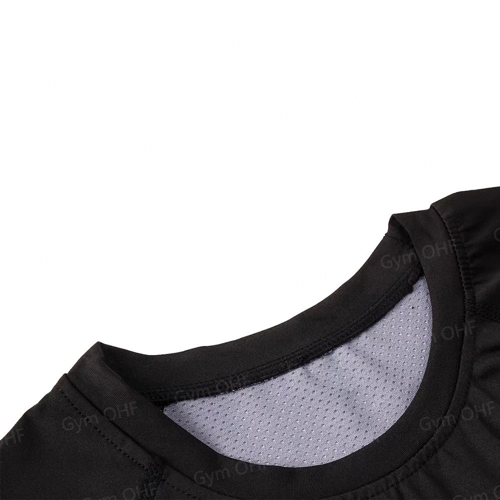 Camiseta de Manga Corta de Color Liso para Hombre, Camiseta de Compresión de Secado Rápido y Transpirable, Traje de Entrenamiento, Ropa de Fitness, Rashguard para Jiu-Jitsu, Prenda Superior para Gimnasio y Deporte