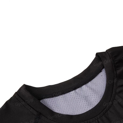 Camiseta de Manga Corta de Color Liso para Hombre, Camiseta de Compresión de Secado Rápido y Transpirable, Traje de Entrenamiento, Ropa de Fitness, Rashguard para Jiu-Jitsu, Prenda Superior para Gimnasio y Deporte
