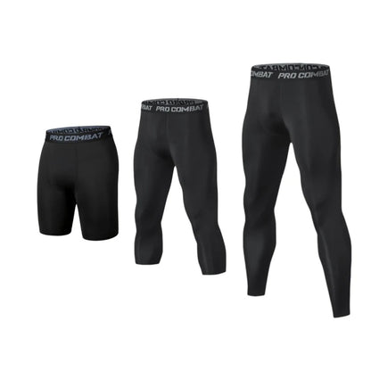 Pantalones de Compresión y Mallas para Hombre, Leggings Frescos y de Secado Rápido, Capa Base Deportiva, Mallas para Correr, Pantalones Cortos Deportivos para Entrenamiento Activo