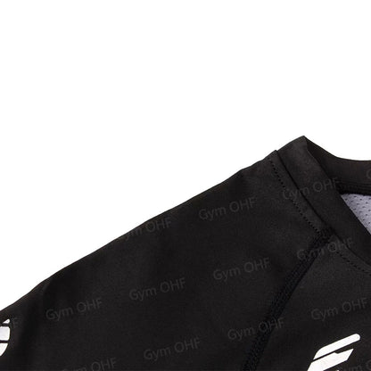 Camiseta de Manga Corta de Color Liso para Hombre, Camiseta de Compresión de Secado Rápido y Transpirable, Traje de Entrenamiento, Ropa de Fitness, Rashguard para Jiu-Jitsu, Prenda Superior para Gimnasio y Deporte